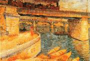 Vincent Van Gogh Bridges Across the Seine at Asnieres oil painting picture wholesale